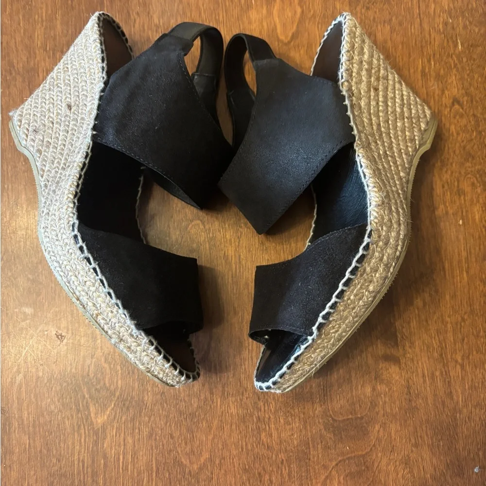 Elegant Black Women's Espadrille Slingback Sandals